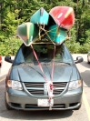 canoes on van